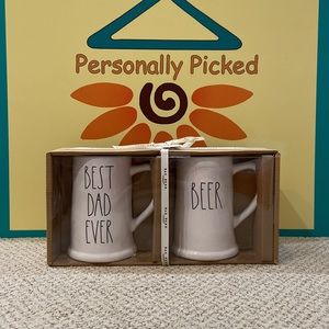 Rae Dunn BEST DAD EVER & BEER Beer Mugs